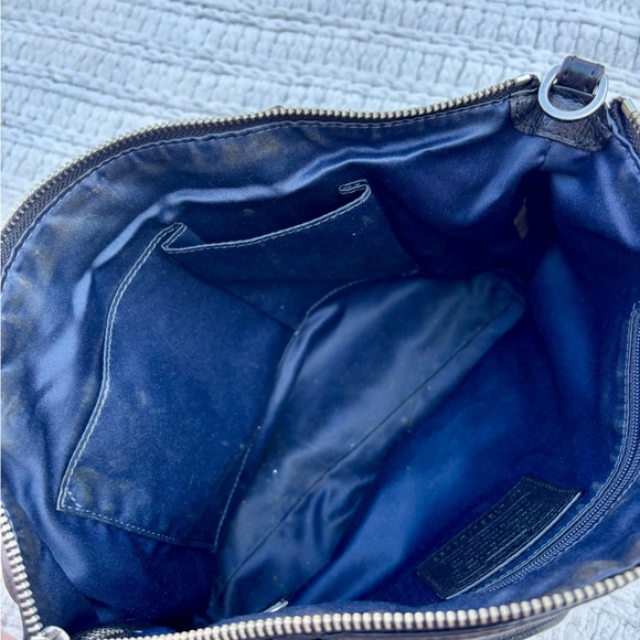 Coach Navy Leather Shoulder Bag - Picture 5 of 5